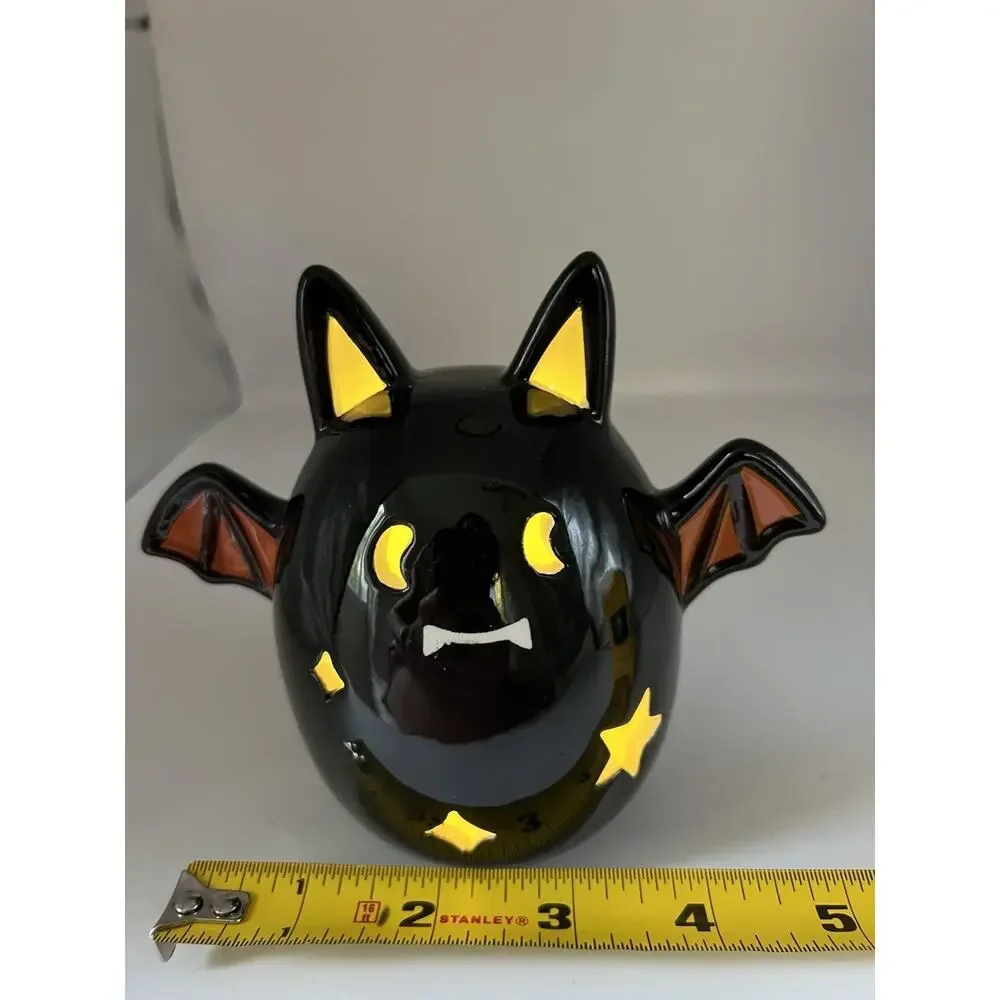 Target Ceramic Bat Halloween Decor Decorative Figurine Stars Light Up 5”